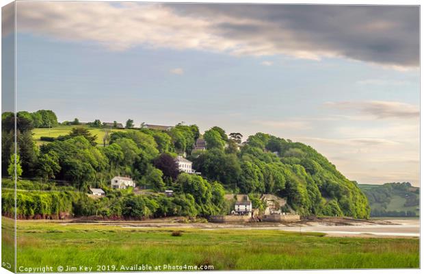 Laugharne The Boathouse  Canvas Print by Jim Key