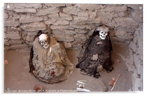 Chauchilla Cemetery Mummies, Nazca   Acrylic by Aidan Moran