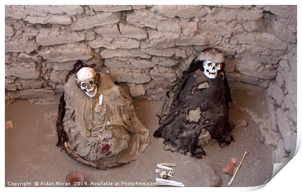 Chauchilla Cemetery Mummies, Nazca   Print by Aidan Moran
