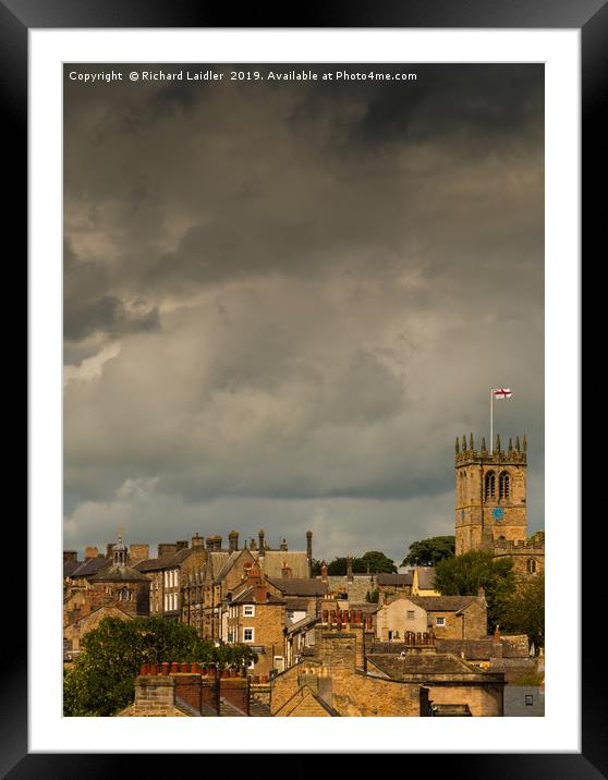 Stormy Skies over Barnard Castle, Teesdale Framed Mounted Print by Richard Laidler