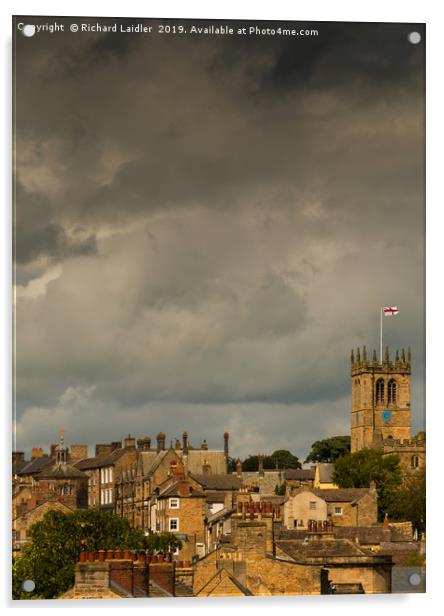 Stormy Skies over Barnard Castle, Teesdale Acrylic by Richard Laidler