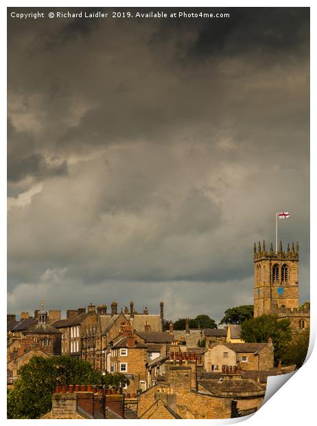 Stormy Skies over Barnard Castle, Teesdale Print by Richard Laidler