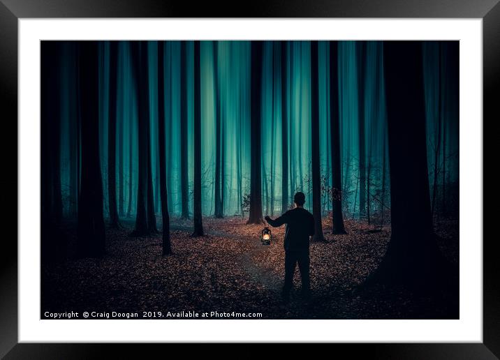 Into the Woods Framed Mounted Print by Craig Doogan