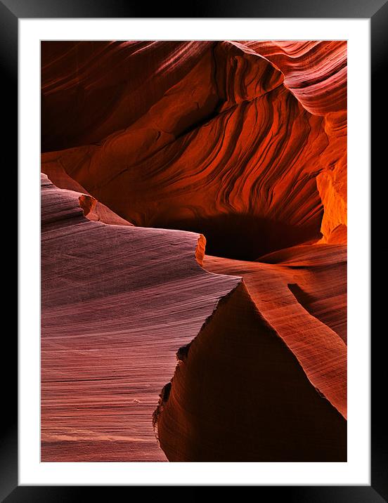 Red Rock Inferno Framed Mounted Print by Mike Dawson