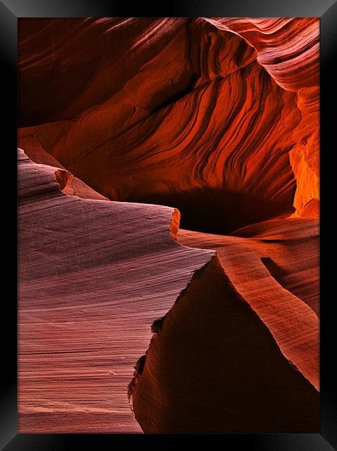 Red Rock Inferno Framed Print by Mike Dawson