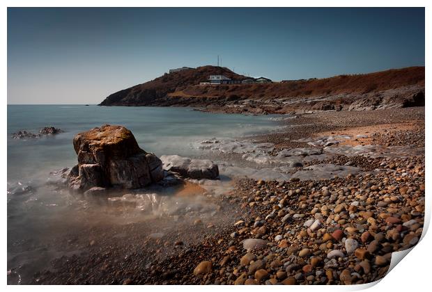 Bracelet Bay pebbles and rocks Print by Leighton Collins
