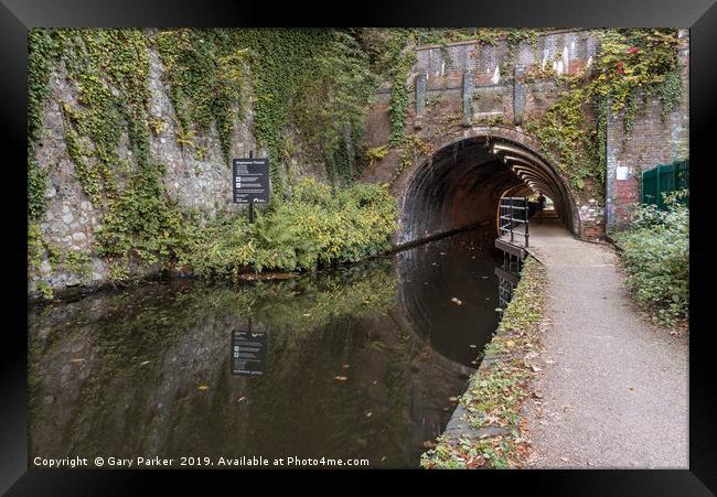 The Edgbaston Tunnel, Worcester Birmingham canal Framed Print by Gary Parker