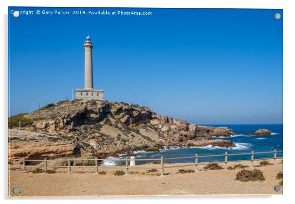 Cabo de Palos lighthouse, in Murcia, Spain Acrylic by Gary Parker