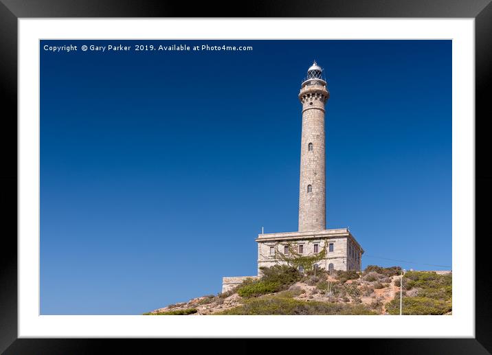 Cabo de Palos lighthouse, in Murcia, Spain Framed Mounted Print by Gary Parker