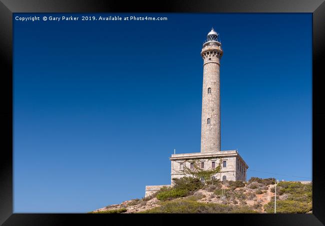 Cabo de Palos lighthouse, in Murcia, Spain Framed Print by Gary Parker