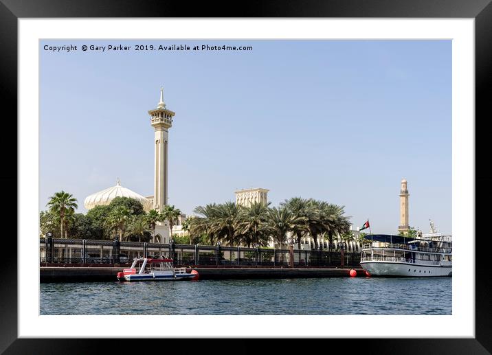 Old Dubai, viewed from the creek Framed Mounted Print by Gary Parker