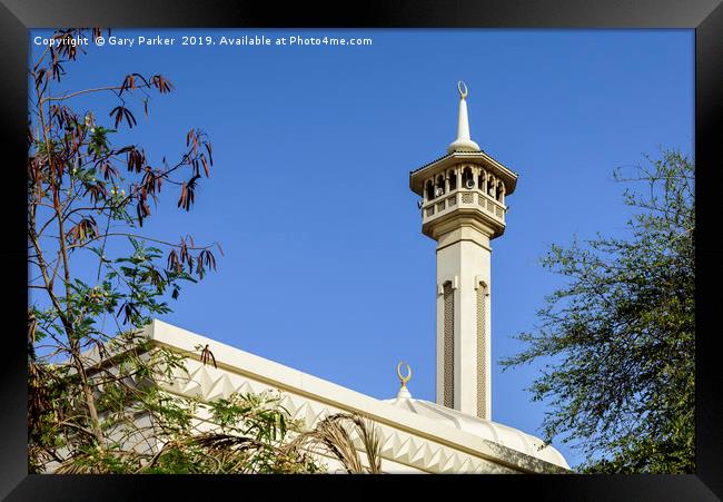 Bastakiya Mosque, Bur Dubia, UAE Framed Print by Gary Parker
