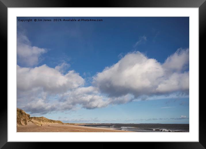 Under a big blue Northumbrian sky Framed Mounted Print by Jim Jones