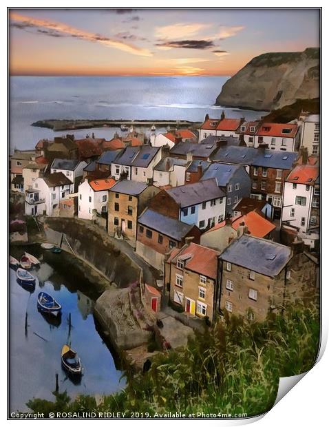 "Sunrise at Staithes" Print by ROS RIDLEY