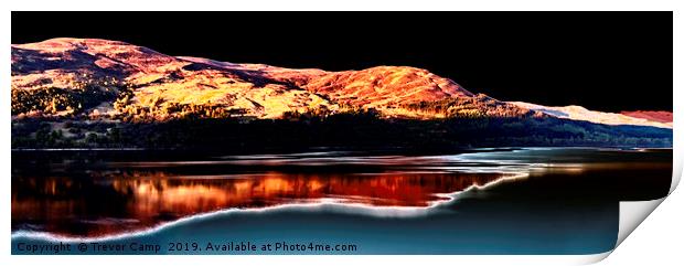 Loch Rannoch by Solarlight Print by Trevor Camp