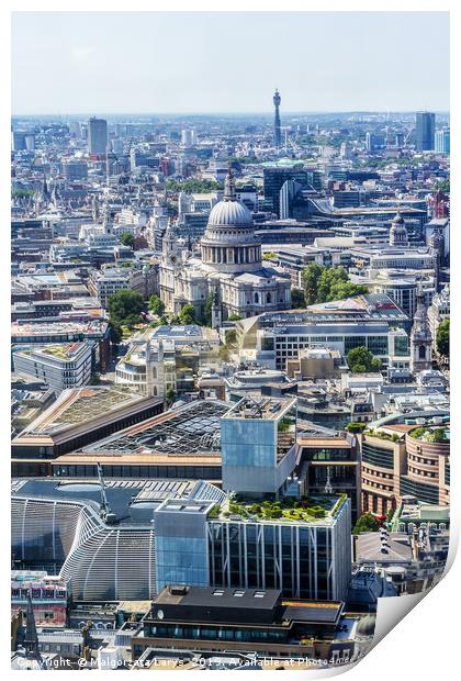 Beautiful panorama of London city Print by Malgorzata Larys