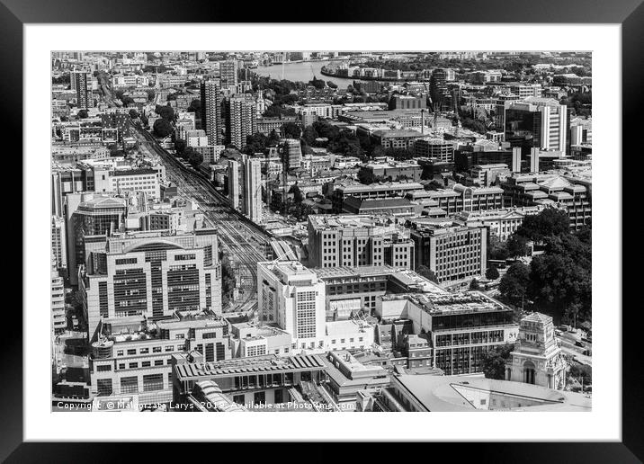 Beautiful panorama of London city taken from above, United Kingdom Framed Mounted Print by Malgorzata Larys