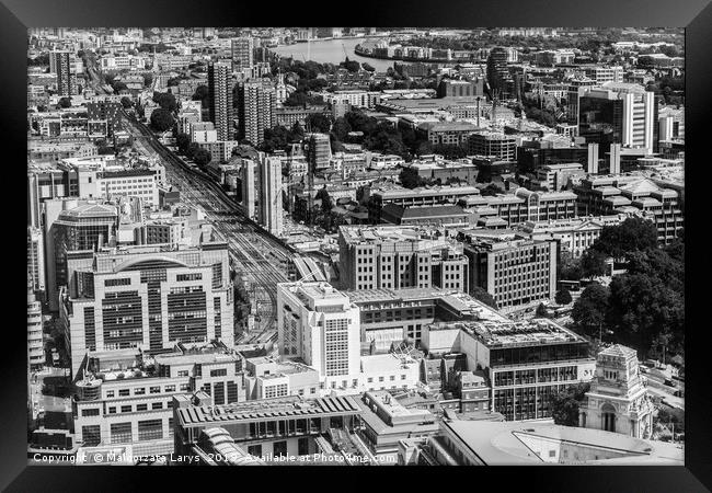 Beautiful panorama of London city taken from above, United Kingdom Framed Print by Malgorzata Larys