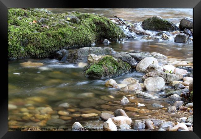 mountain creek spring nature scene Framed Print by goce risteski