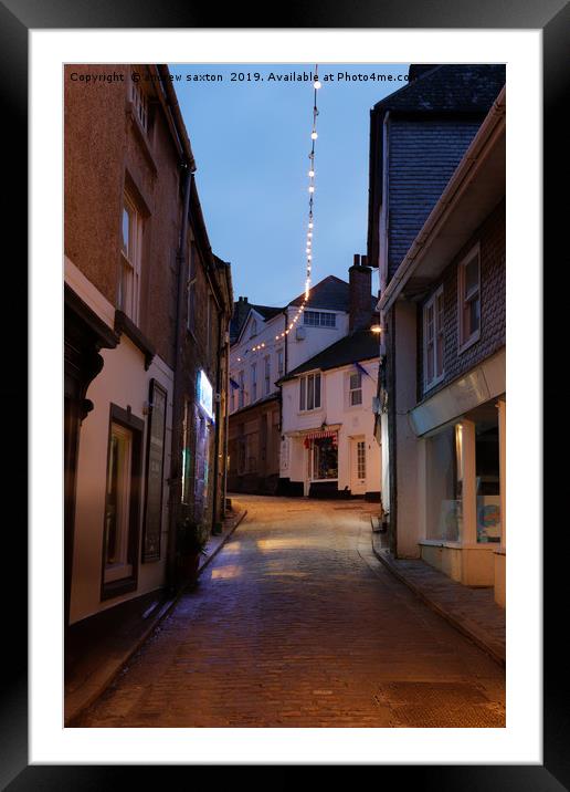 NARROW STREETS Framed Mounted Print by andrew saxton