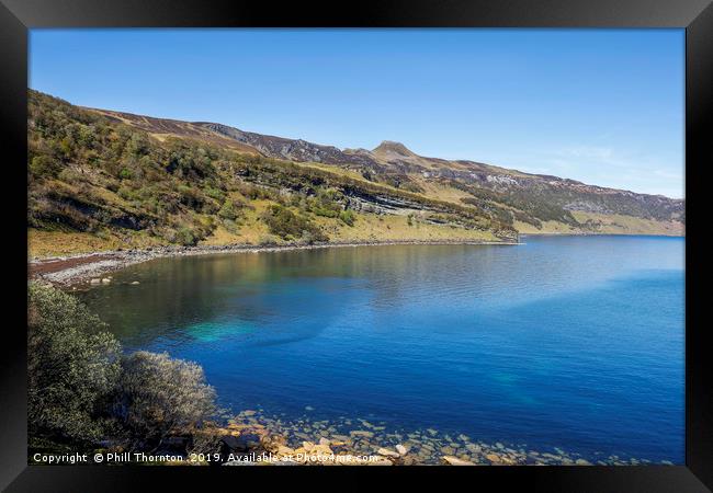 Blue skies over Dunn Caan, on the Isle of Raasay. Framed Print by Phill Thornton