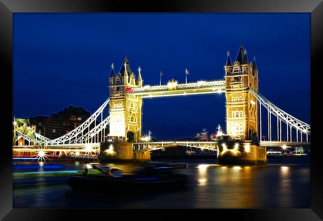 Tower Bridge Fractals Framed Print by David French