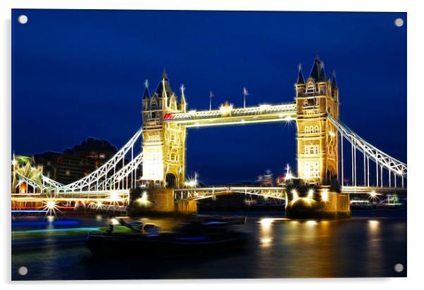 Tower Bridge Fractals Acrylic by David French