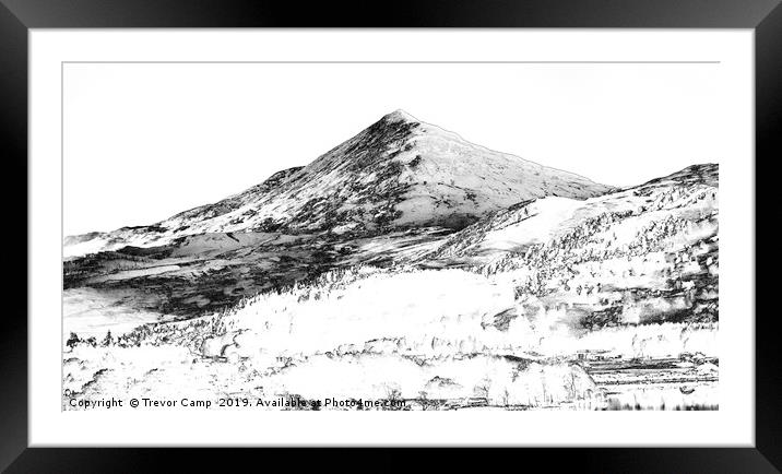 The Alluring Silhouette of Schiehallion Framed Mounted Print by Trevor Camp