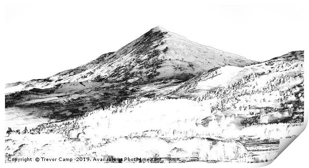 The Alluring Silhouette of Schiehallion Print by Trevor Camp