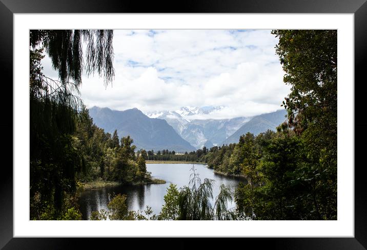 Lake Matheson, New Zealand Framed Mounted Print by Hazel Wright