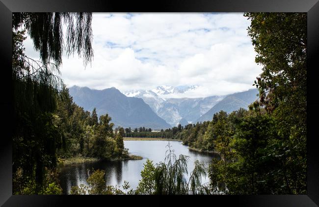 Lake Matheson, New Zealand Framed Print by Hazel Wright