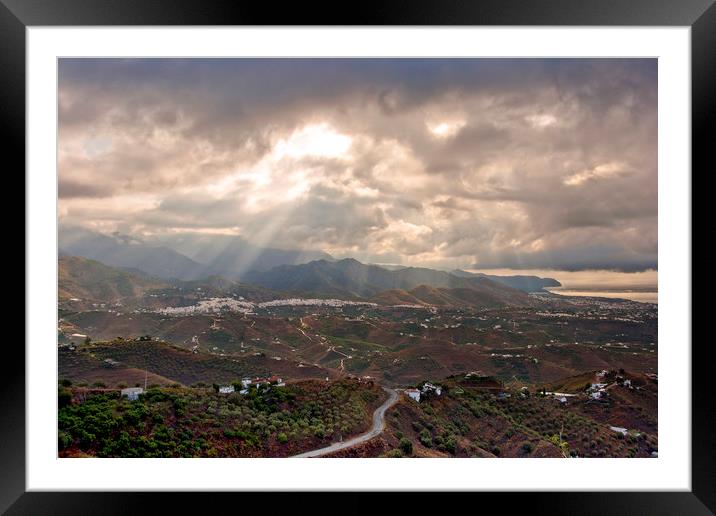 Frigiliana Costa del Sol Andalucia Spain Framed Mounted Print by Andy Evans Photos