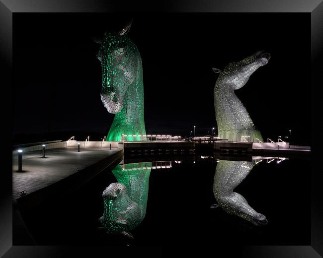 Kelpies a little reflection Framed Print by JC studios LRPS ARPS