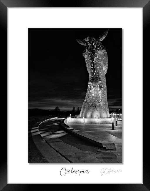 One horse power  in mono Framed Print by JC studios LRPS ARPS