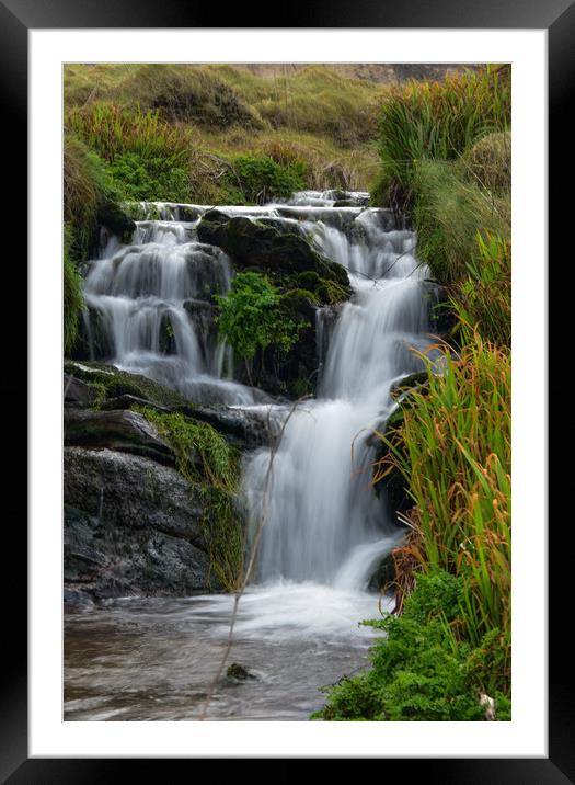 Clogher waterfall Framed Mounted Print by barbara walsh