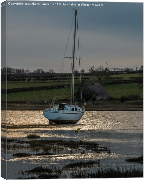 Winter Mooring, Alnmouth Harbour, Northumberland Canvas Print by Richard Laidler