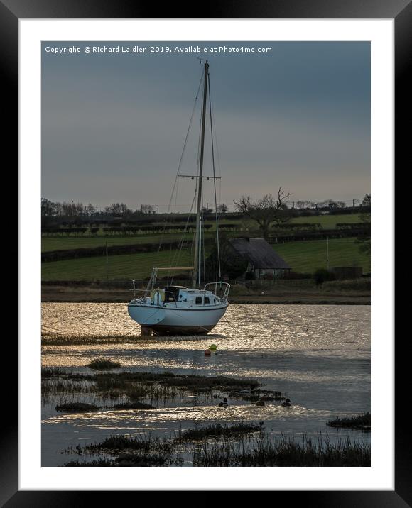 Winter Mooring, Alnmouth Harbour, Northumberland Framed Mounted Print by Richard Laidler