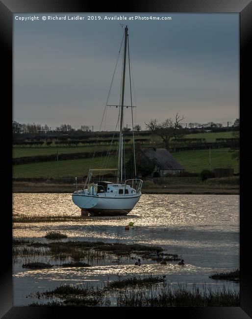 Winter Mooring, Alnmouth Harbour, Northumberland Framed Print by Richard Laidler