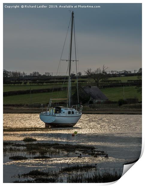 Winter Mooring, Alnmouth Harbour, Northumberland Print by Richard Laidler
