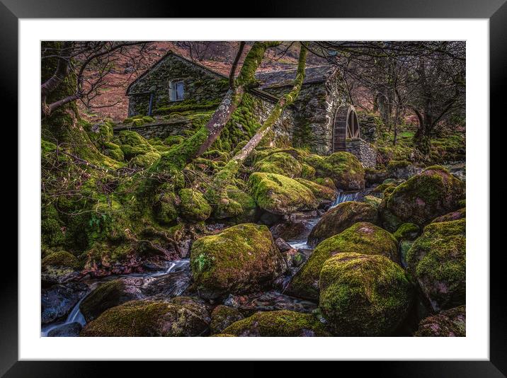 The Old watermill in Borrowdale Framed Mounted Print by George Robertson