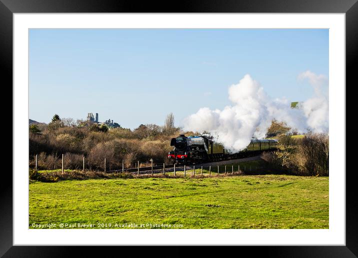 Flying Scotsman Framed Mounted Print by Paul Brewer