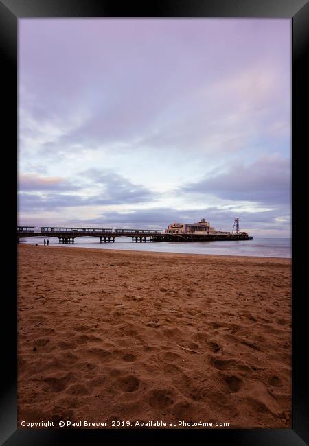 Bournemouth Pier at Sunset Framed Print by Paul Brewer