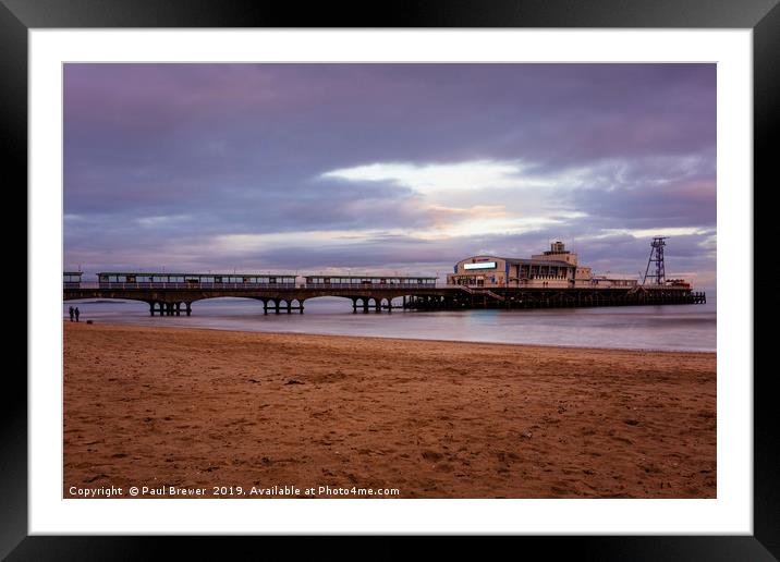 Bournemouth Pier Winter Framed Mounted Print by Paul Brewer