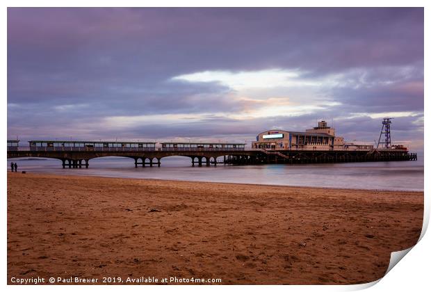 Bournemouth Pier Winter Print by Paul Brewer