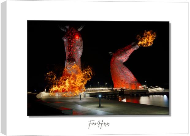 Flaming Kelpies Canvas Print by JC studios LRPS ARPS