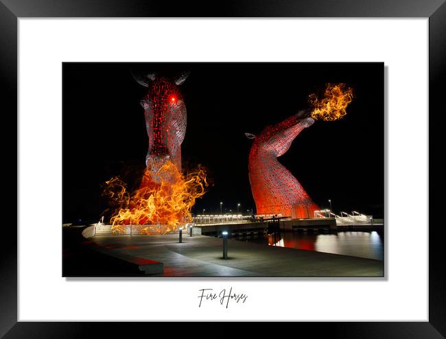 Flaming Kelpies Framed Print by JC studios LRPS ARPS