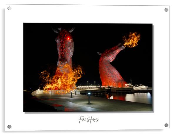 Flaming Kelpies Acrylic by JC studios LRPS ARPS
