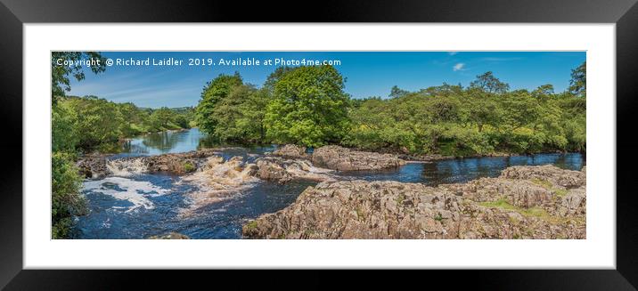 River Tees Panorama from the Pennine Way in Summer Framed Mounted Print by Richard Laidler