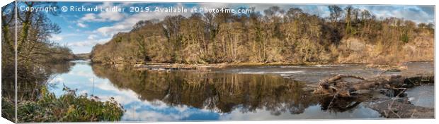 River Tees at Wycliffe Panorama Canvas Print by Richard Laidler