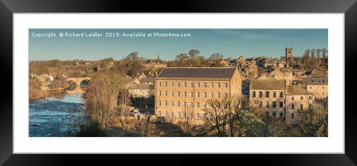 Barnard Castle Town Panorama Framed Mounted Print by Richard Laidler